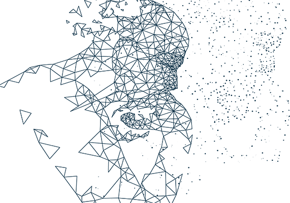 Abstract network illustration representing smart-city data connections