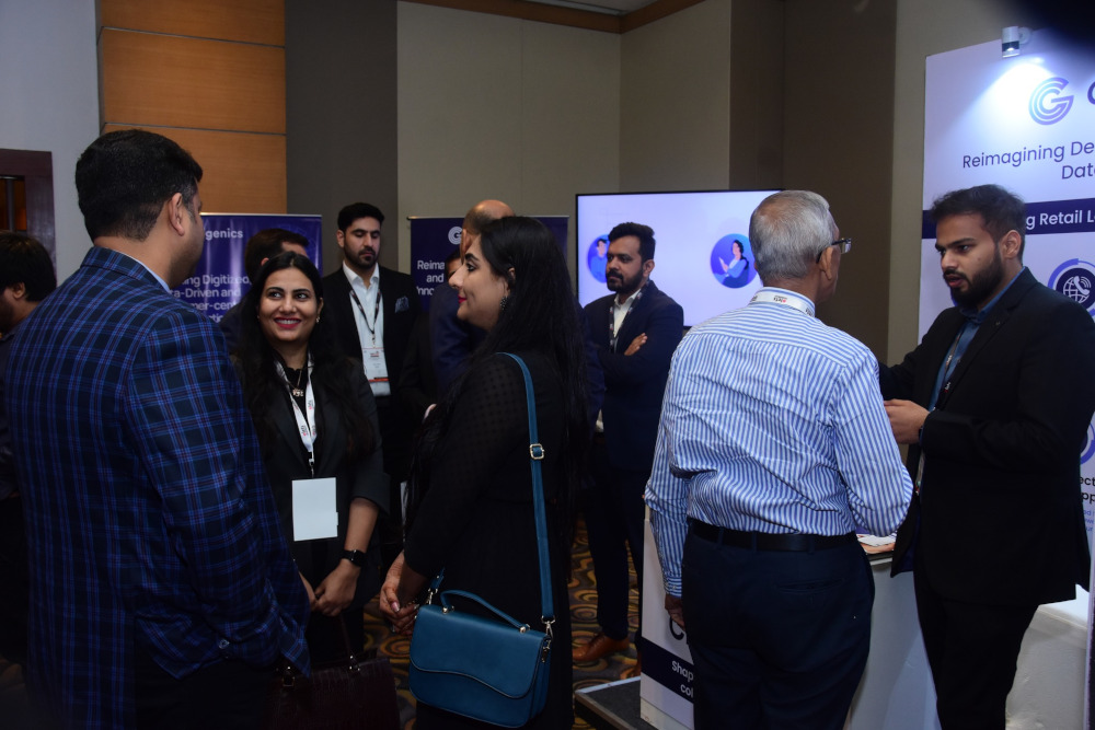 Delegates networking at the NBFC100 Tech Summit